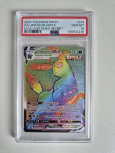 PSA 10 Umbreon VMAX 214/203 Evolving Skies Rainbow Secret Rare Pokemon GEM MINT