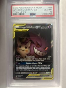Pokemon 2019 Gengar & Mimikyu GX 165/181 Alt Art Team Up GEM MINT PSA 10
