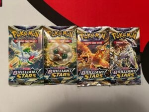 Pokemon Brilliant Stars Booster Pack Art Set 4x Sealed Packs Sword & Shield