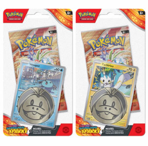 Pokémon Pokémon TCG Surging Sparks Booster Pack Coin Wooper/Pachirisu Promo .