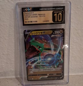 Pokemon TCG CGC Pristine 10 Rayquaza V 107/172 VSTAR Universe DR Holo JP 2022