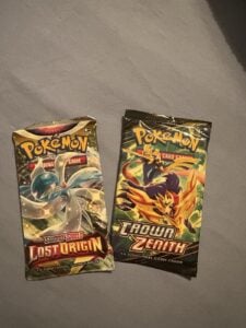 1 Booster Pack Of Crown Zenith And One Pack Of Lost Origin Both Sealed