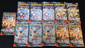 (11) Pokémon TCG Stellar Crown Booster Pack Factory Sealed