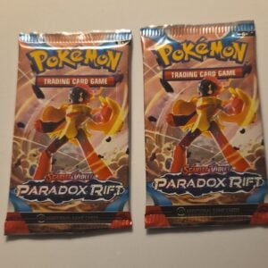 2 Pokémon TCG Paradox Rift Booster Pack Iron Hands Art 10 Cards English (1 Pack)