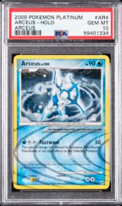 2009 POKEMON PLATINUM ARCEUS #AR4 ARCEUS-HOLO PSA 10