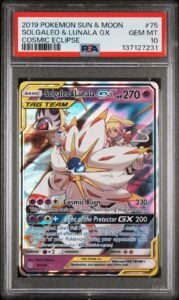 2019 Pokemon Sun Moon Cosmic Eclipse Solgaleo Lunala GX #75/236 PSA 10 GEM MINT
