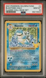 2021 Pokémon Celebrations – Blastoise Classic Collection Holo No. 2/102 PSA 10