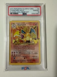 2021 Pokemon Celebrations Charizard Holo Classic Collection Base Set #4 PSA 10