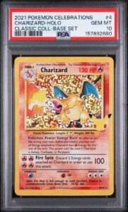 2021 Pokemon Celebrations Charizard Holo Classic Collection Base Set #4 PSA 10