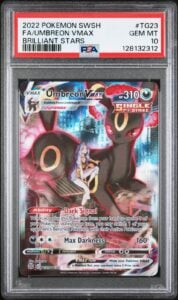 2022 POKEMON SWORD & SHIELD BRILLIANT STARS #TG23 FULL ART/UMBREON VMAX PSA 10