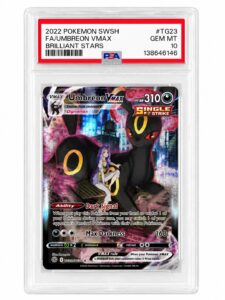 2022 Pokemon Brilliant Stars Umbreon VMAX Full Art #TG23/TG30 PSA 10