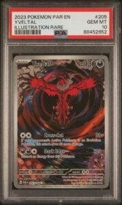 2023 POKEMON PAR EN-PARADOX RIFT ILLUSTRATION RARE #205 YVELTAL PSA 10
