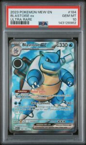 2023 Pokemon Mew En-151 #184 Blastoise Ex Ultra Rare PSA 10