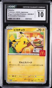 2025 POKEMON JAPANESE M-P PROMO MCDONALD’S #020 PIKACHU CGC 10 GEM MINT