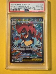 2026 Pokemon ASC EN Mega Feraligatr EX Special Illustration Rare #274 PSA 10 GEM