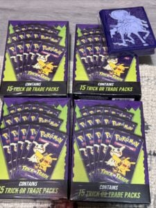 4 Boxes Pokemon Trick or Trade Booster Pack box 15 Packs Sealed 2025 Walgreens