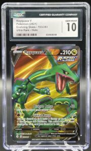CGC 10 Rayquaza V 193/203 Evolving Skies Full Art Ultra Rare Holo Eng