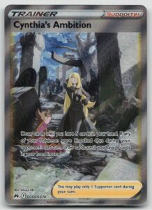 Cynthia’s Ambition GG60/GG70 Full Art Trainer Pokemon Crown Zenith Near Mint NM