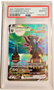 English PSA 10 Umbreon VMAX Alt Art 215/203 Evolving Skies Moonbreon GEM MINT