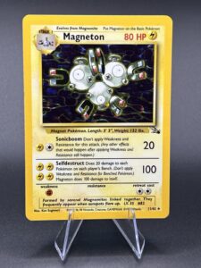 NEAR MINT MAGNETON HOLO FOSSIL UNLIMITED 26/62 POKEMON CARD