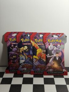 POKÉMON TCG – DESTINED RIVALS – Sleeved Booster Pack COMPLETE ART SET – 4 Packs