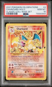 PSA 10 Charizard Celebrations Classic 4/102 Holo Base Set Pokemon Card 2021