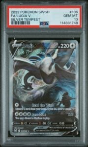 PSA 10 Lugia V 186/195 Silver Tempest Alt Art Pokemon
