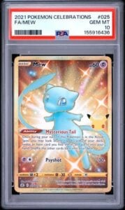 PSA 10 MEW 025 CELEBRATIONS SECRET GOLD POKEMON GEM MINT