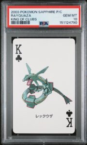 PSA 10 Rayquaza King of Clubs Pokemon Sapphire Poker Playing Card 2003 LOW POP