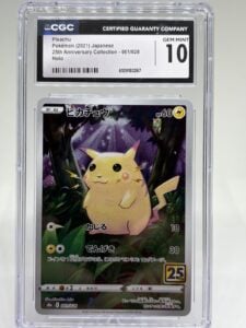 Pikachu 001/028 S8a: 25th Anniversary Collection Holo (Japanese) CGC 10
