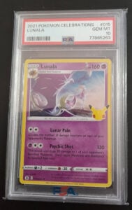 Pokemon 2021 Celebrations Lunala 015/025 PSA 10