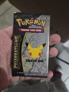 Pokemon 25th Anniversary Celebrations Booster Pack 4 Cards NEW SEALED TCG