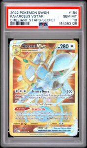 Pokemon Brilliant Stars Arceus VSTAR 184 PSA 10