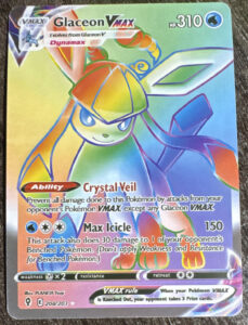 Pokemon Company Glaceon VMAX 208/203 Evolving Skies Secret Holo Full Art