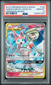 Pokemon Gardevoir & Sylveon GX 130/214 Unbroken Bonds Tag Team Ultra Rare PSA 10