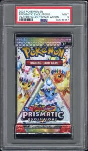 Pokemon Prismatic Evolutions Vaporeon Jolteon Flareon PSA 9 Foil Booster Pack
