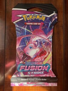 Pokemon SWSH Fusion Strike Sleeved Booster Pack! Mew Art! Brand New/Sealed!⭐️