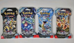 Pokémon Stellar Crown S&V Sleeved Booster Pack Set of 4 Full Art Sealed 🔥🔥