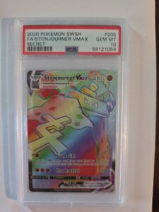 Pokemon Stonjourner VMAX 205/202 Full Art Secret Rainbow Rare PSA 10 Gem Mint