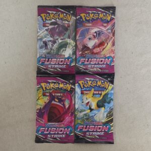 Pokemon Sword & Shield – Fusion Strike Booster Pack Art Set of 4 New/Sealed