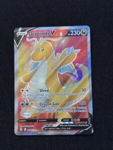 Pokémon TCG Dragonite v Evolving Skies Holo Ultra Rare Full Art Card 191/203