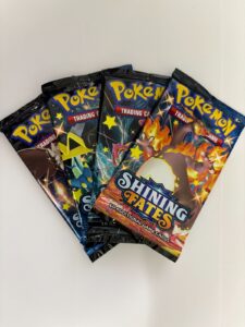 Pokemon TCG Shining Fates Booster Pack Art Set of 4 Sealed Charizard 10 Cards