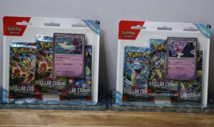 Pokémon TCG Stellar Crown Triple Booster Blister 3 Pack, New Sealed x2