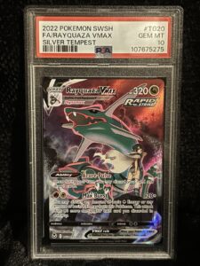 Rayquaza VMAX TG20/TG30 Silver Tempest Trainer Gallery Holo Full Art PSA 10