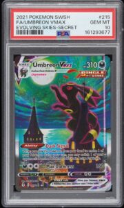 Umbreon VMAX (Alternate Art Secret) 215/203 Moonbreon: Evolving Skies PSA 10
