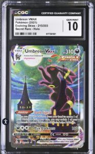 Umbreon VMAX CGC 10 Alt Art Evolving Skies Moonbreon