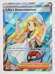 🌺 Lillie’s Determination 🌺 #169/132 Ultra Rare Full Art Trainer – MEG – NM 🌺