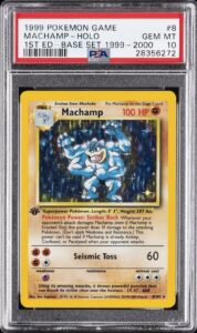 1999 POKEMON GAME 1ST EDITION-BASE SET 1999-2000 #8 MACHAMP-HOLO PSA 10