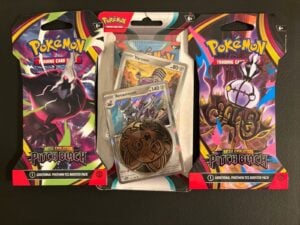 (2) 2026 Pokémon Pitch Black Booster Sleeves & (1) Obsidian Flames Blister Pack