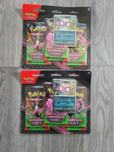 2 x Pokemon Scarlet and Violet Shrouded Fable 3 Booster Blister Pack PECHARUNT